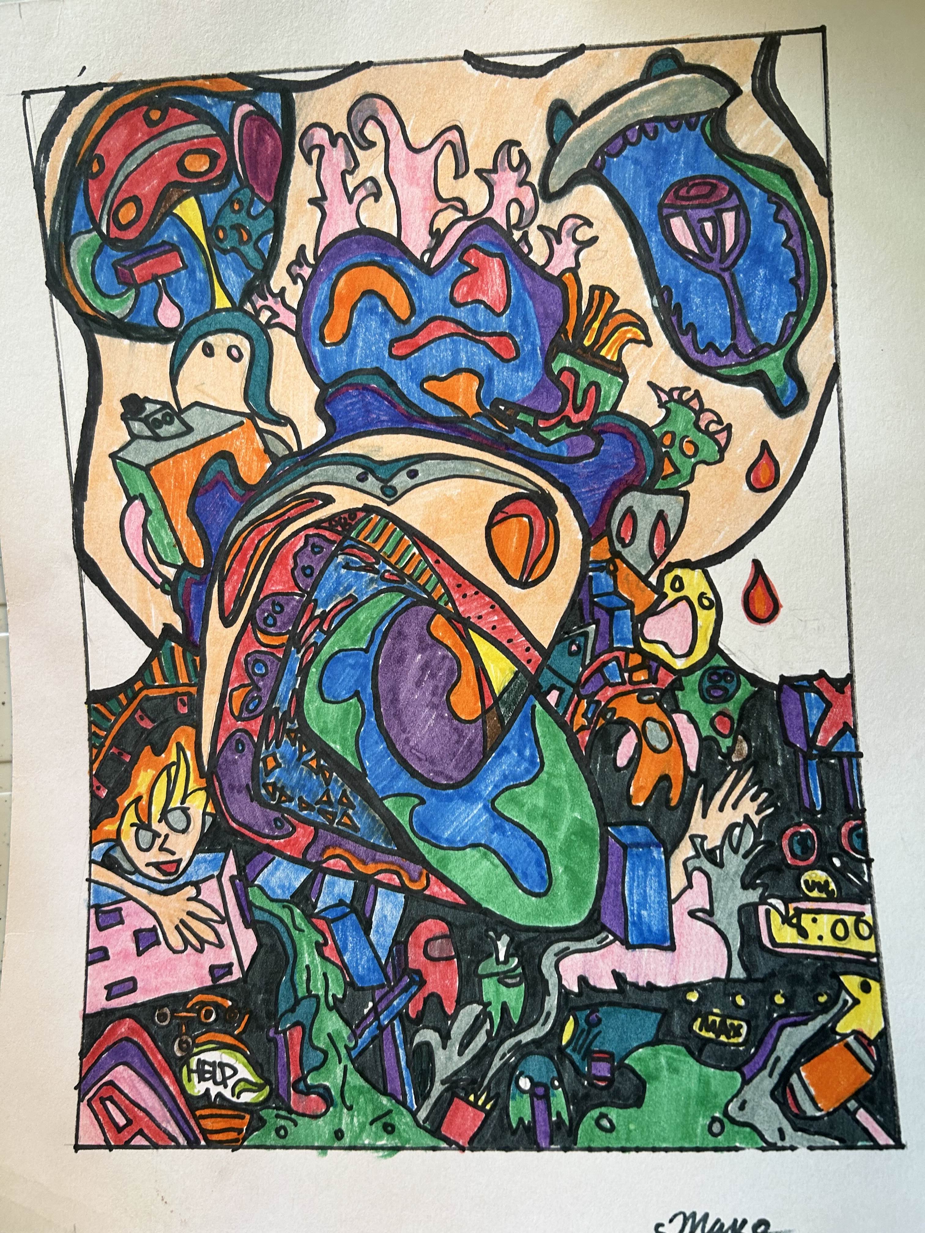 Abstract colorful drawing